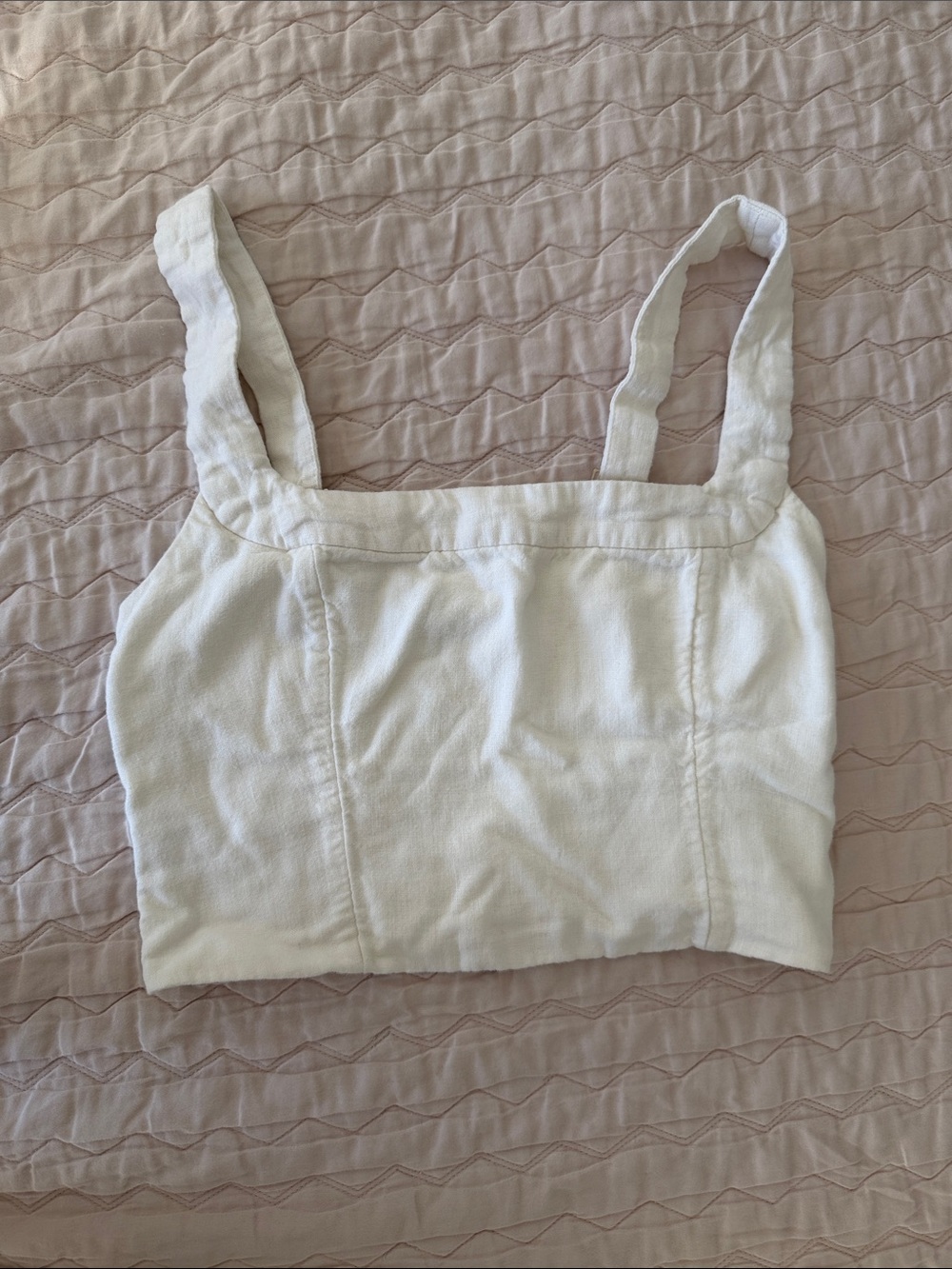 Abercrombie & Fitch Linen Square Crop Top